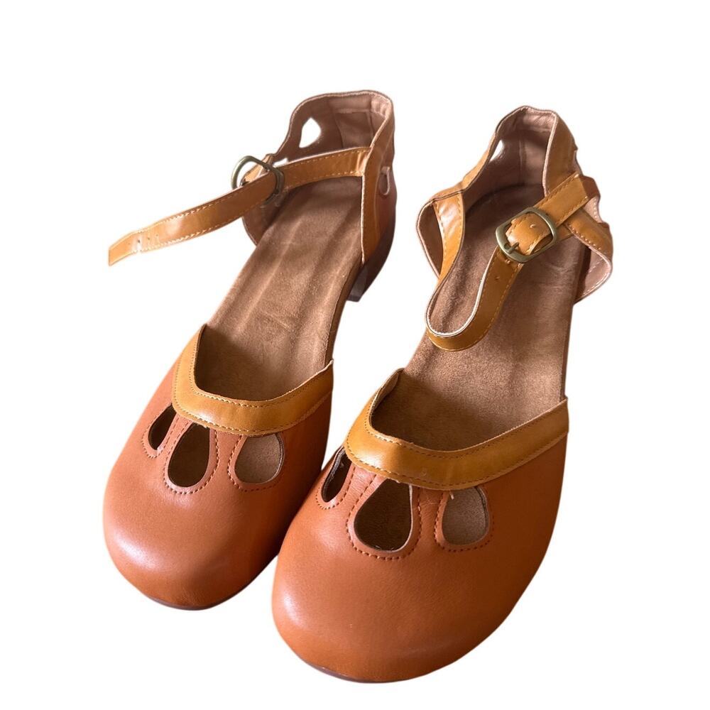 Retro Rockabilly Vintage Inspired Brown Heels 42 11 50s Quirky Academia Cosplay